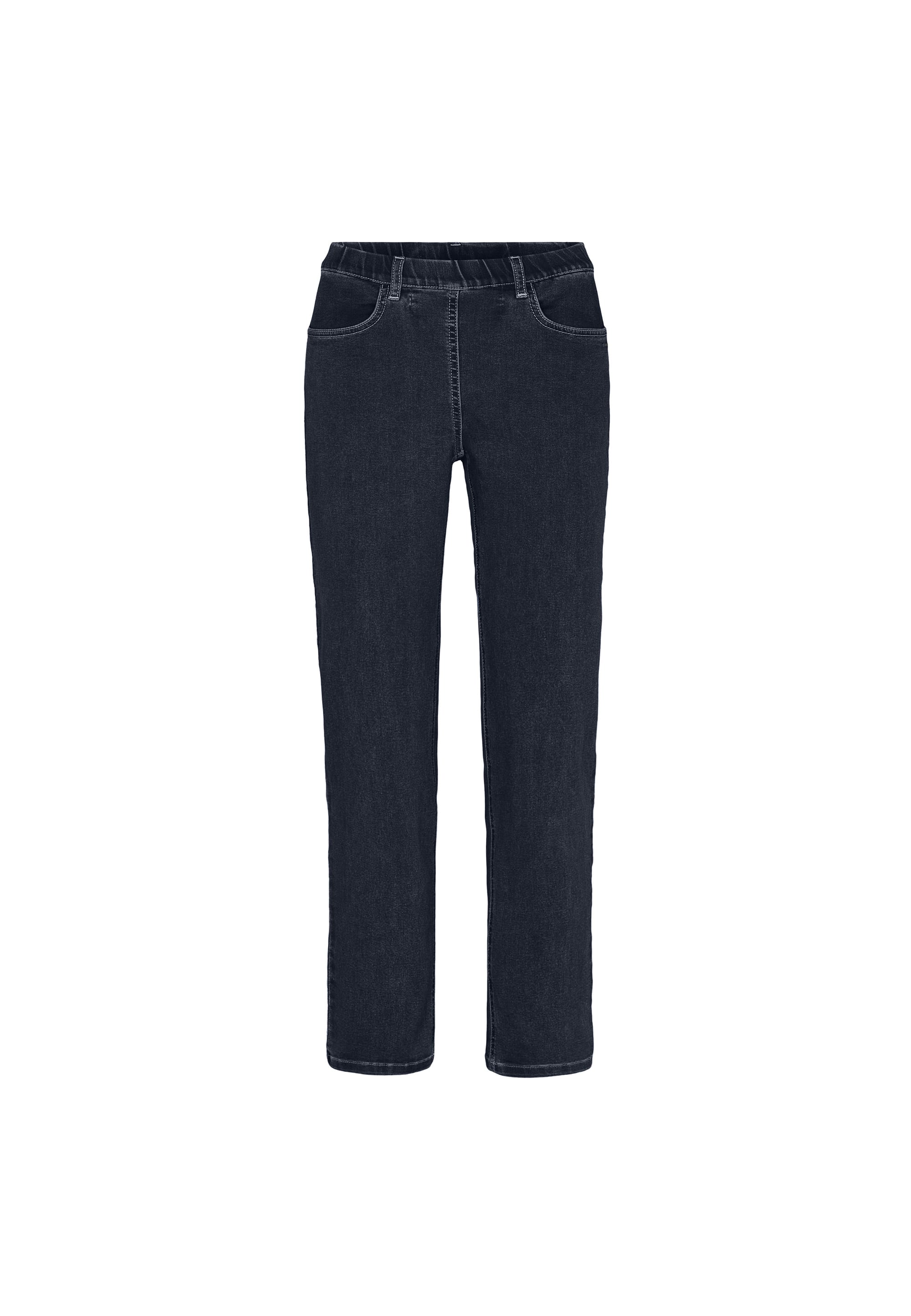 LAURIE Tracy Straight - Medium Length Trousers STRAIGHT 49501 Dark Blue Denim