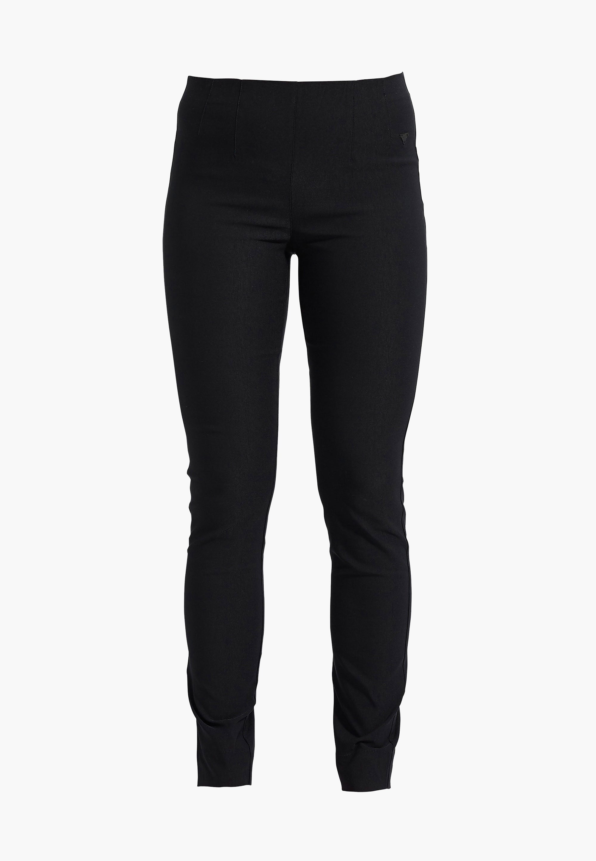 LAURIE  Vicky Slim - Medium Length Trousers SLIM 99971 Black Brushed