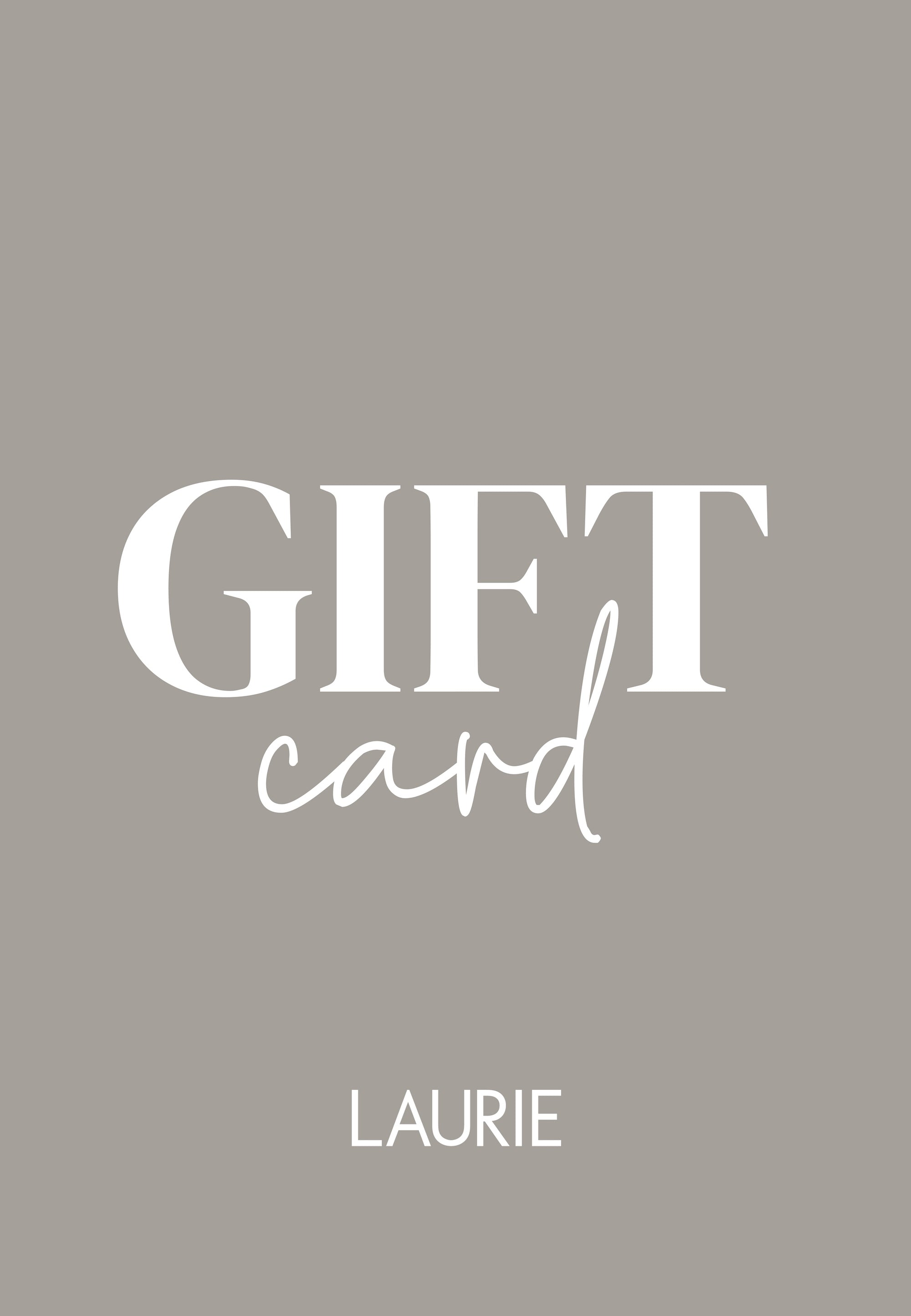 LauRie gift card